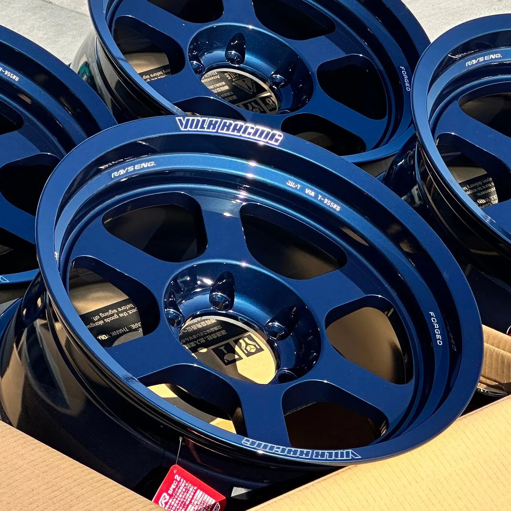 Volk Racing TE37XT M-Spec 18x9 +0 6x139.7 Blue – WheelFlip