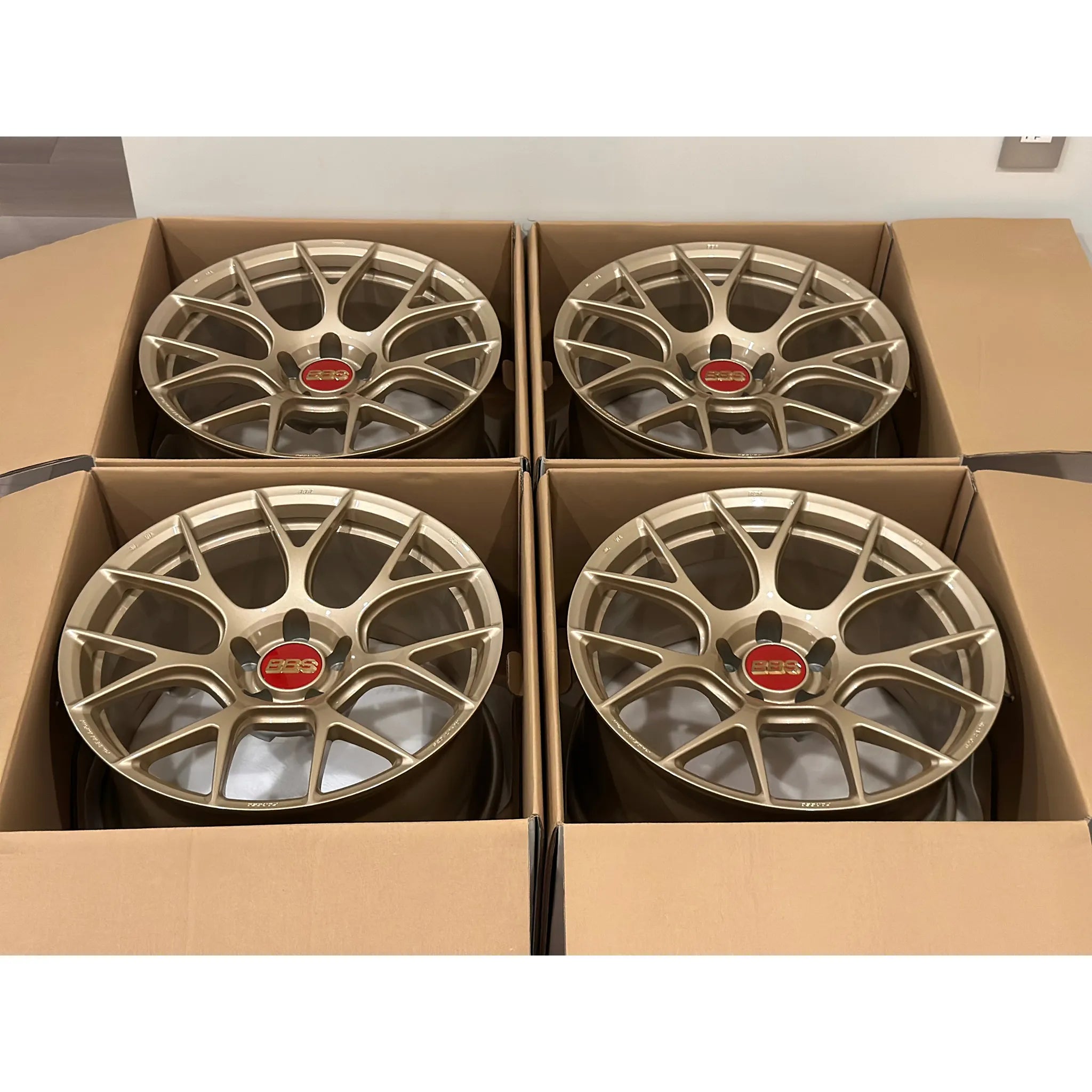 BBS RE-V7 18x9.5 +22 5x114.3 Gold Wheels Set – WheelFlip