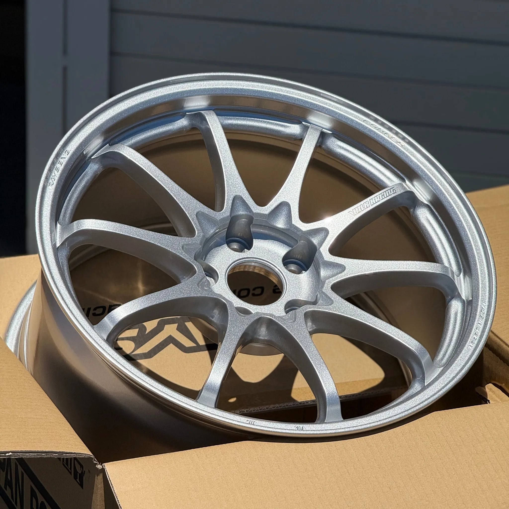 Volk Racing CE28N-Plus 18x9.5 +38 5x114.3 Diamond Silver Wheels