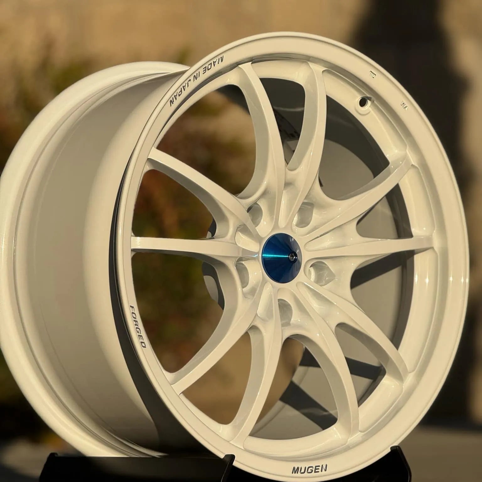 Mugen MF10 18x9.5 +45 5x120 White Wheels for Honda Civic Type-R