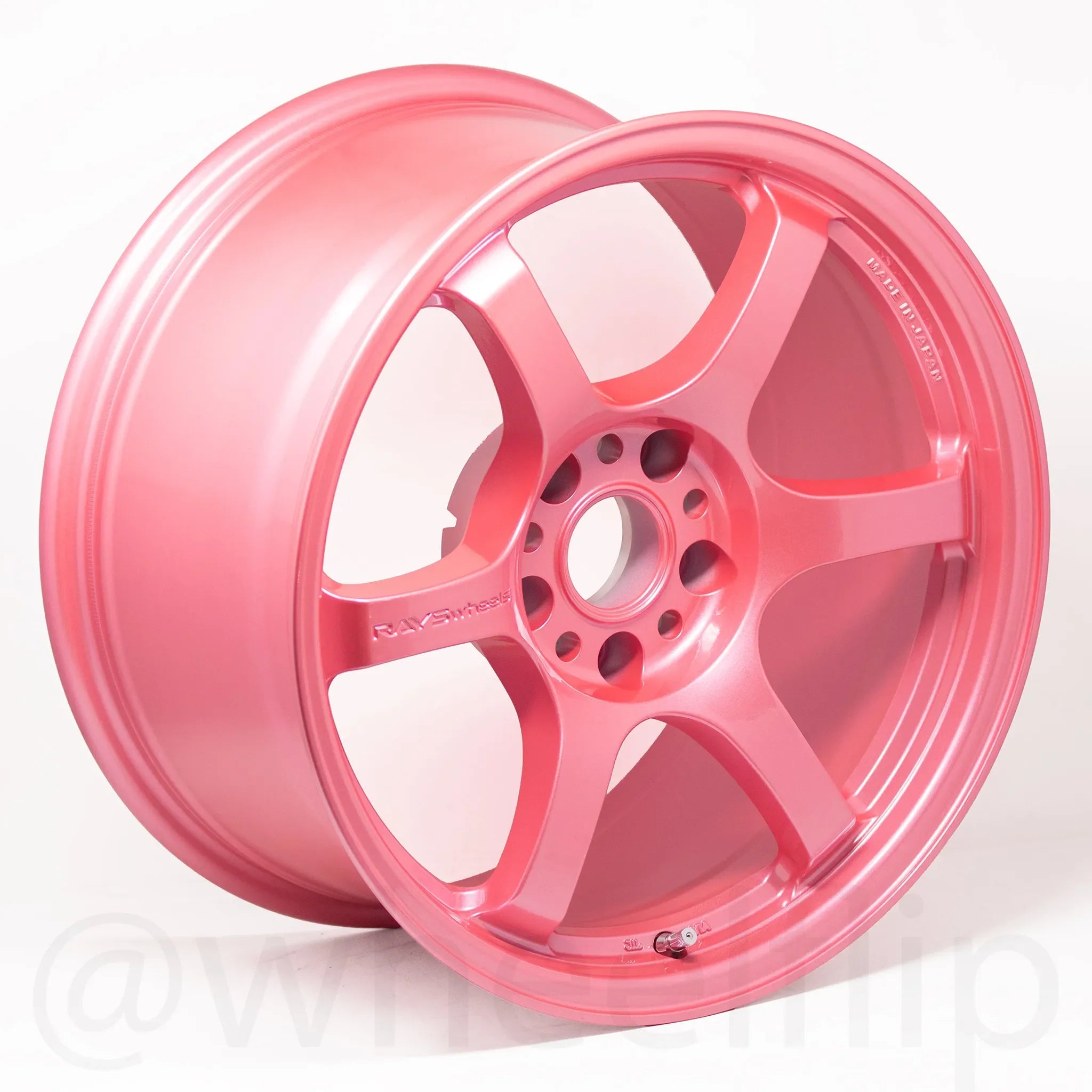 Gram Lights 57DR 17x9 +12 5x114.3 Sakura Pink Wheels - Set of 4