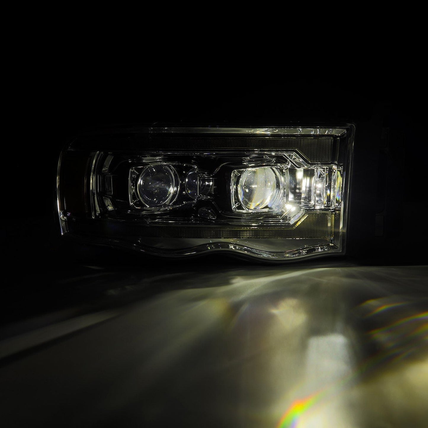 AlphaRex 02-05 Dodge Ram PRO-Series Halogen Projector Headlights Chrome