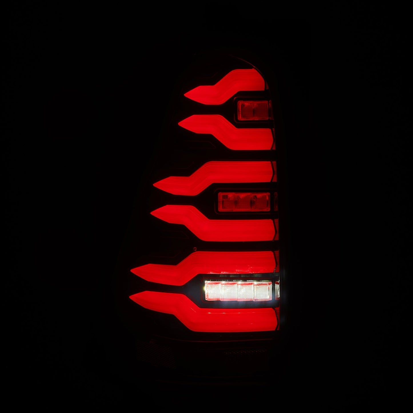 AlphaRex 03-09 Toyota 4Runner LUXX-Series LED Tail Lights Black Red