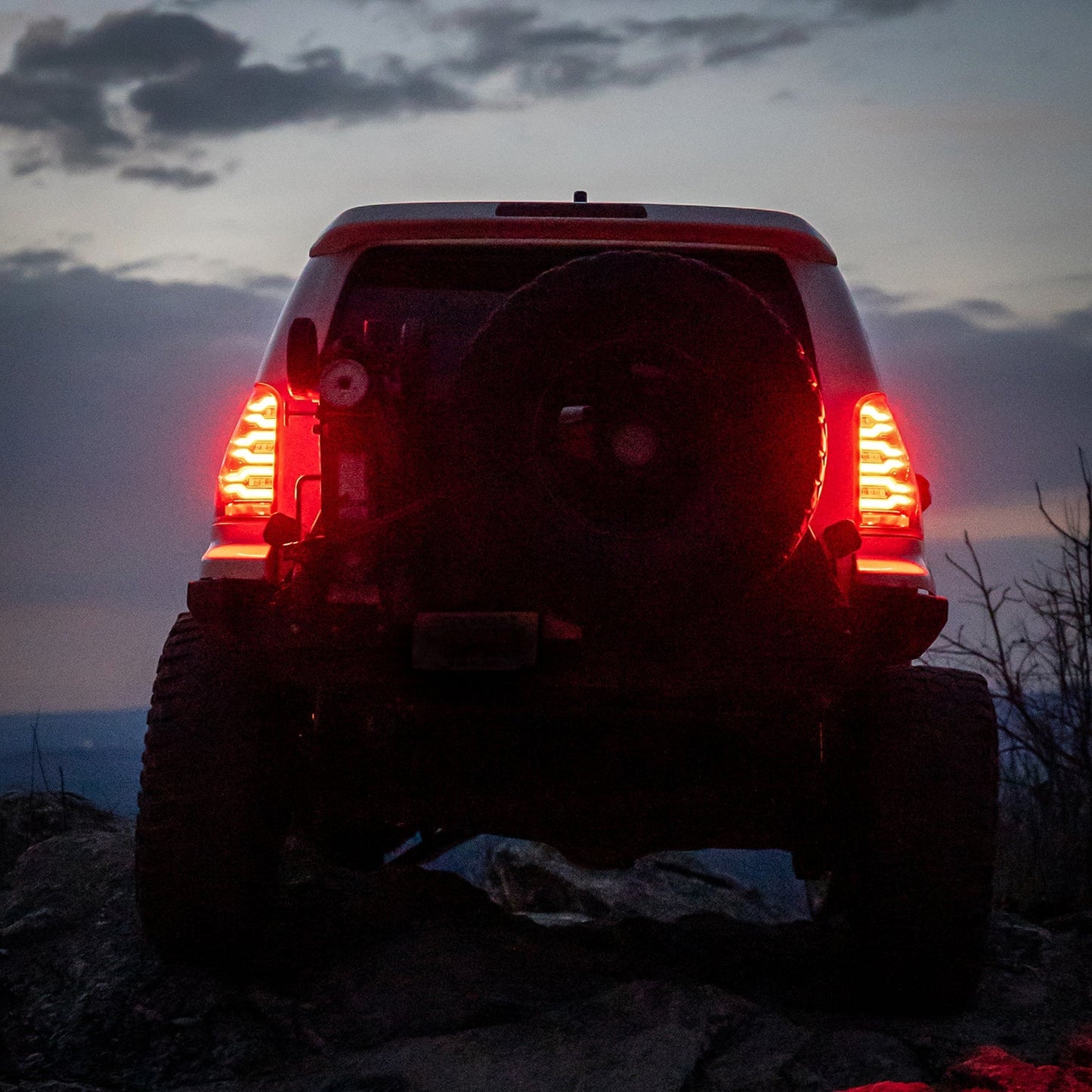 AlphaRex 03-09 Toyota 4Runner LUXX-Series LED Tail Lights Black Red