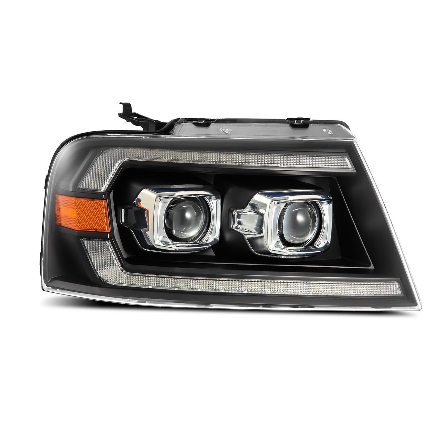 AlphaRex 04-08 Ford F150 / 06-08 Lincoln Mark LT LUXX-Series LED Projector Headlights Black