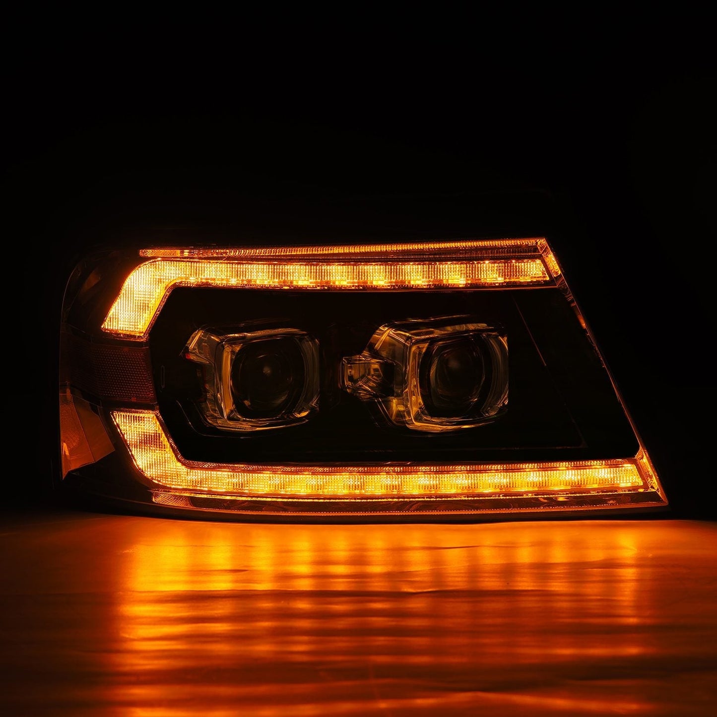 AlphaRex 04-08 Ford F150 / 06-08 Lincoln Mark LT LUXX-Series LED Projector Headlights Black