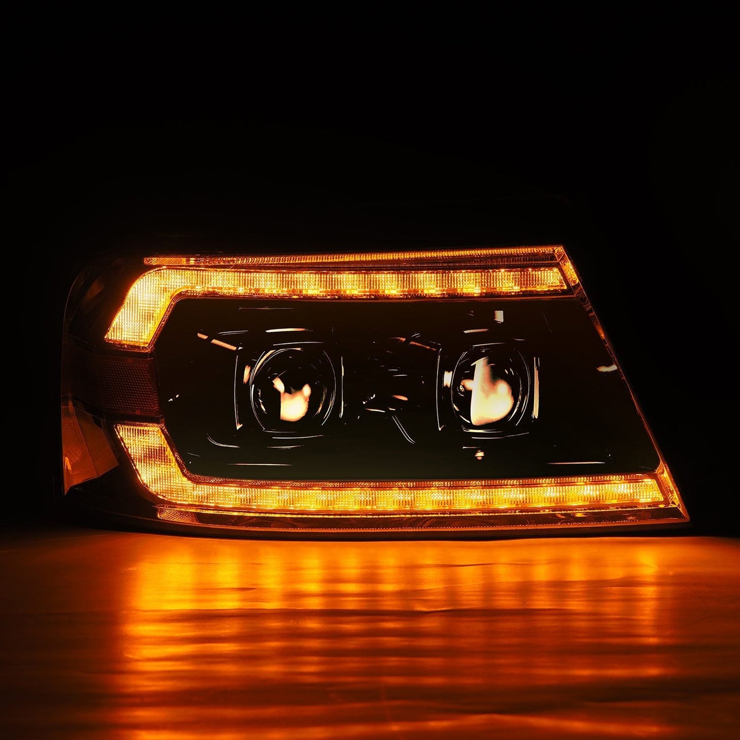 AlphaRex 04-08 Ford F150 / 06-08 Lincoln Mark LT PRO-Series Halogen Projector Headlights Alpha-Black