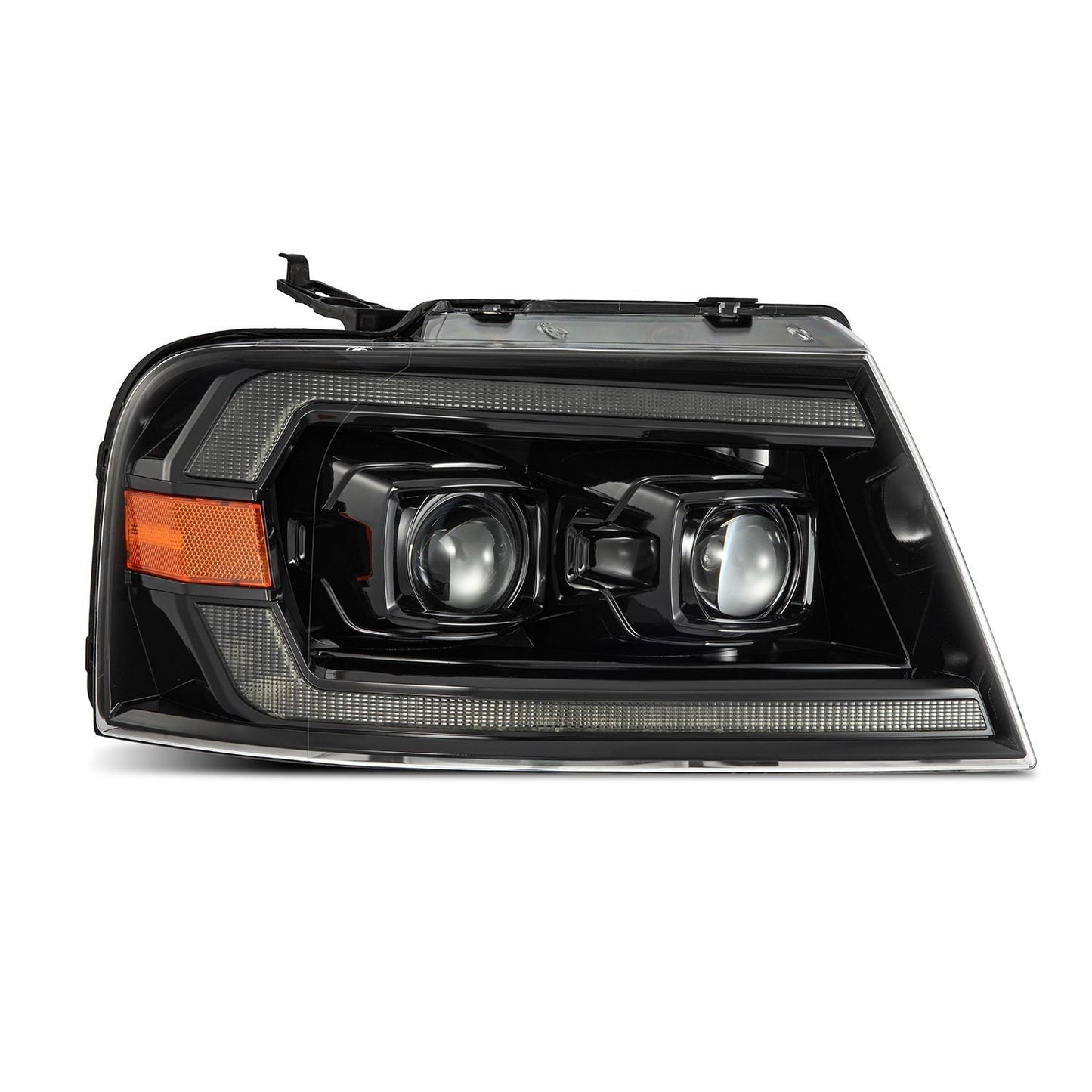 AlphaRex 04-08 Ford F150 / 06-08 Lincoln Mark LT PRO-Series Halogen Projector Headlights Alpha-Black