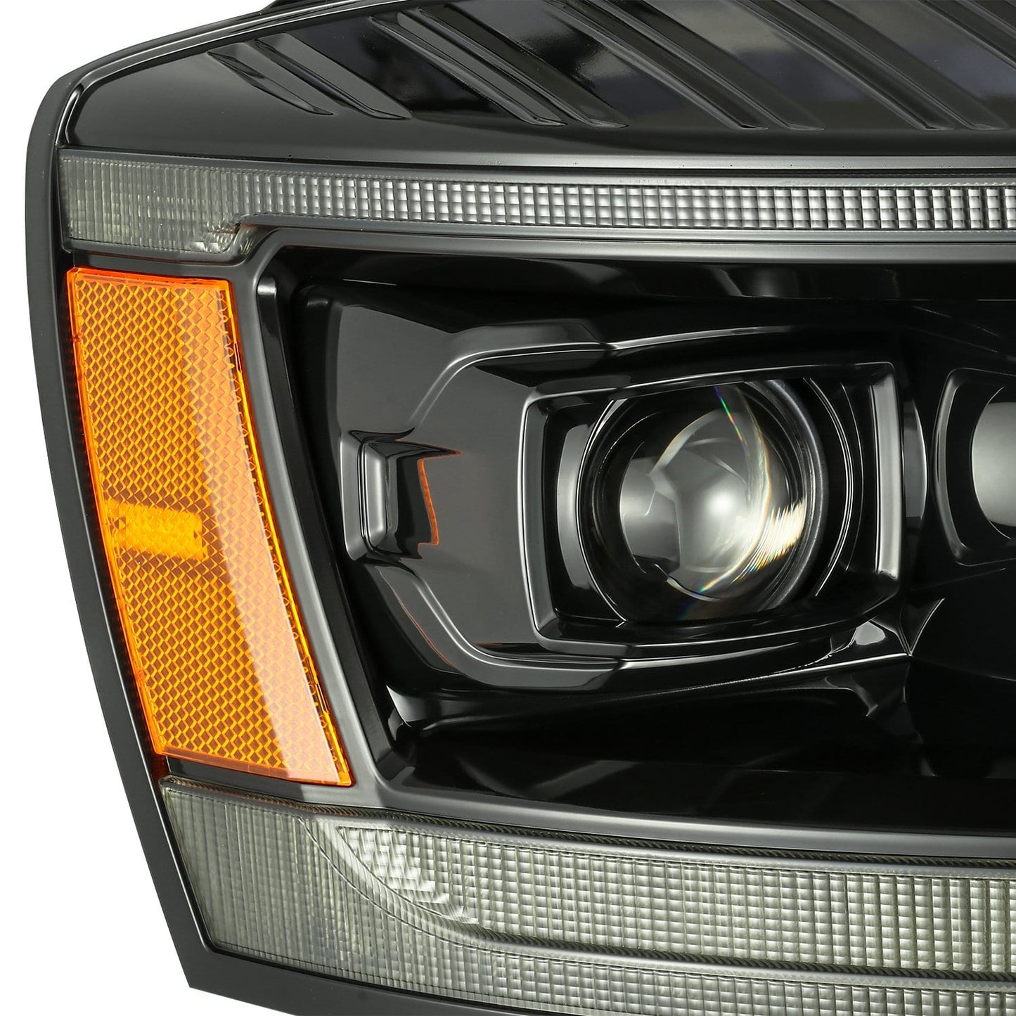 AlphaRex 06-08 Dodge Ram LUXX-Series LED Projector Headlights Alpha-Black
