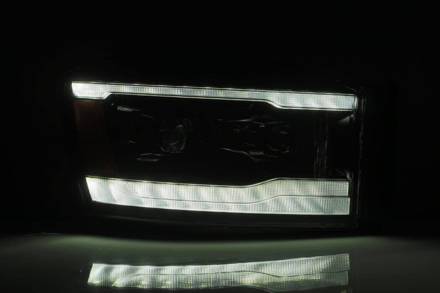 AlphaRex 06-08 Dodge Ram LUXX-Series LED Projector Headlights Alpha-Black