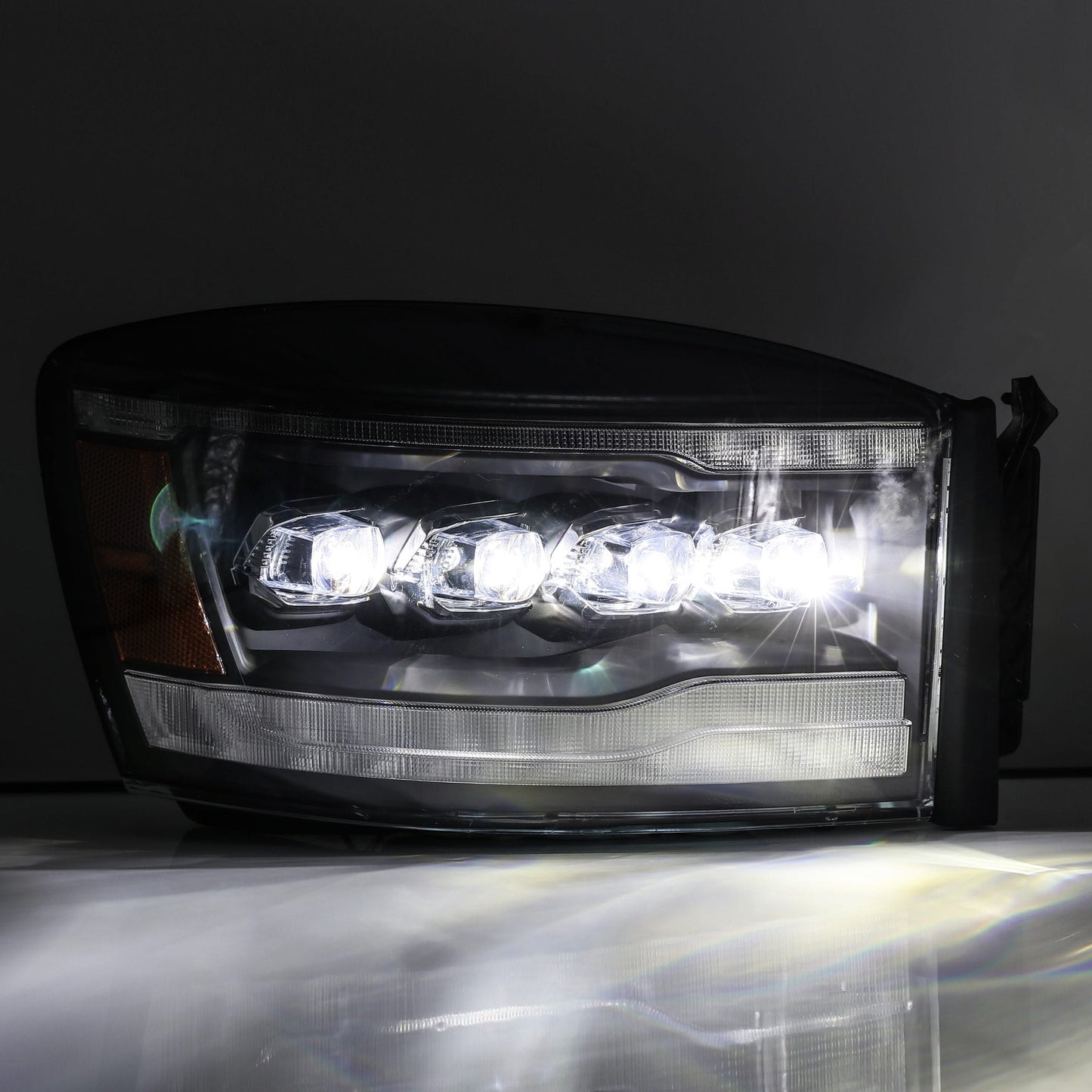 AlphaRex 06-08 Dodge Ram NOVA-Series LED Projector Headlights Black