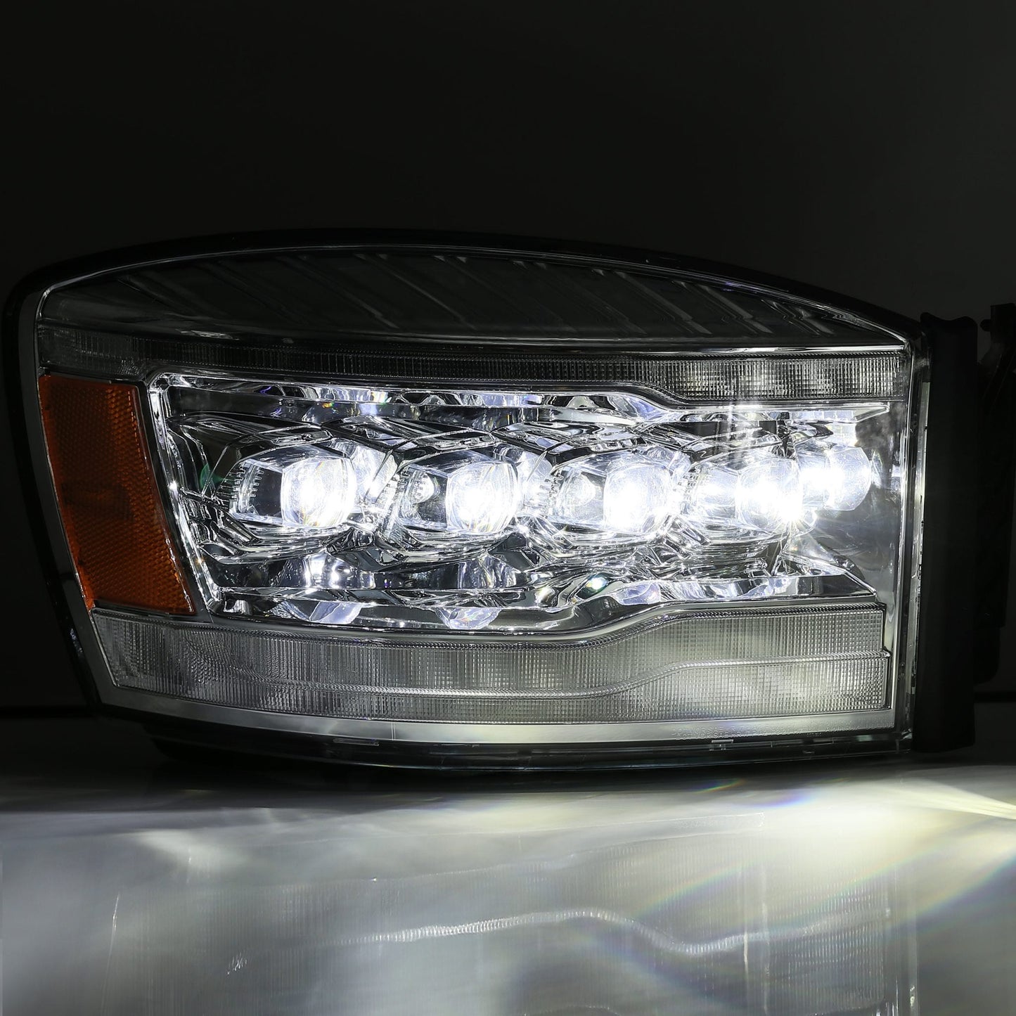 AlphaRex 06-08 Dodge Ram NOVA-Series LED Projector Headlights Chrome