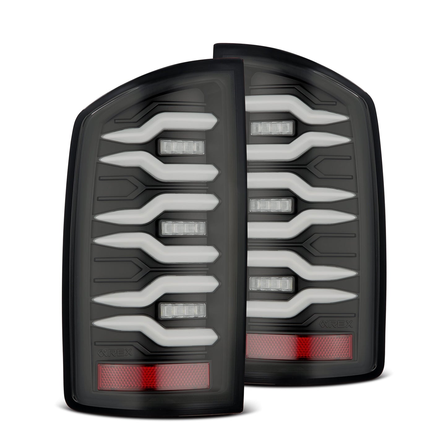 AlphaRex 07-08 Dodge Ram 1500/07-09 Dodge Ram 2500/3500 Truck LUXX-Series LED Tail Lights Black