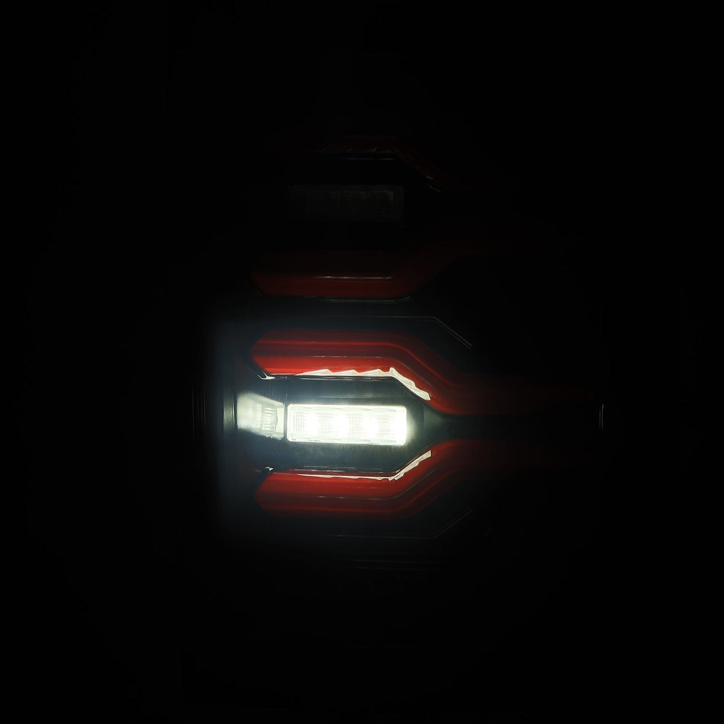 AlphaRex 07-08 Dodge Ram 1500/07-09 Dodge Ram 2500/3500 Truck LUXX-Series LED Tail Lights Black Red