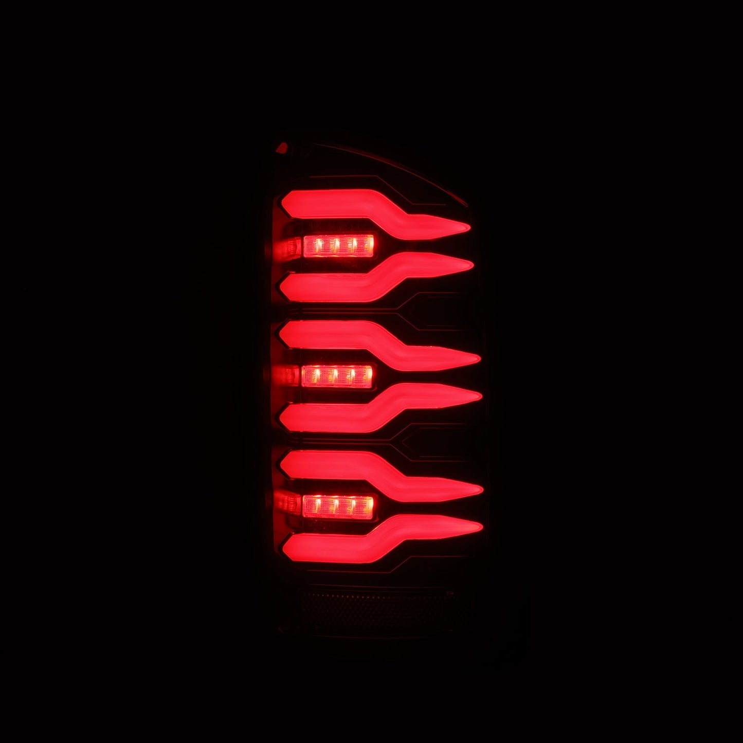 AlphaRex 07-08 Dodge Ram 1500/07-09 Dodge Ram 2500/3500 Truck LUXX-Series LED Tail Lights Black Red