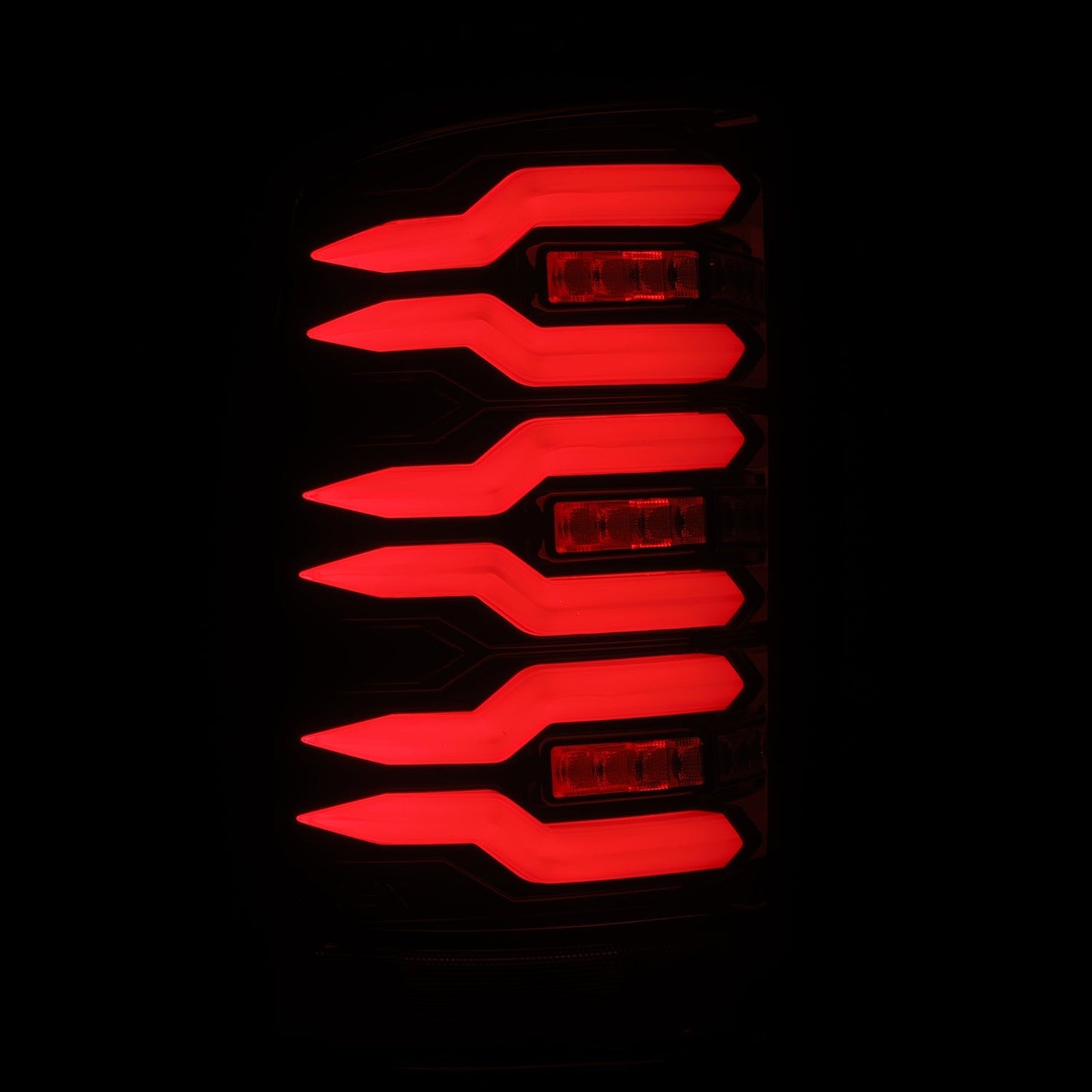 AlphaRex 07-13 GMC Sierra LUXX-Series LED Tail Lights Black Red