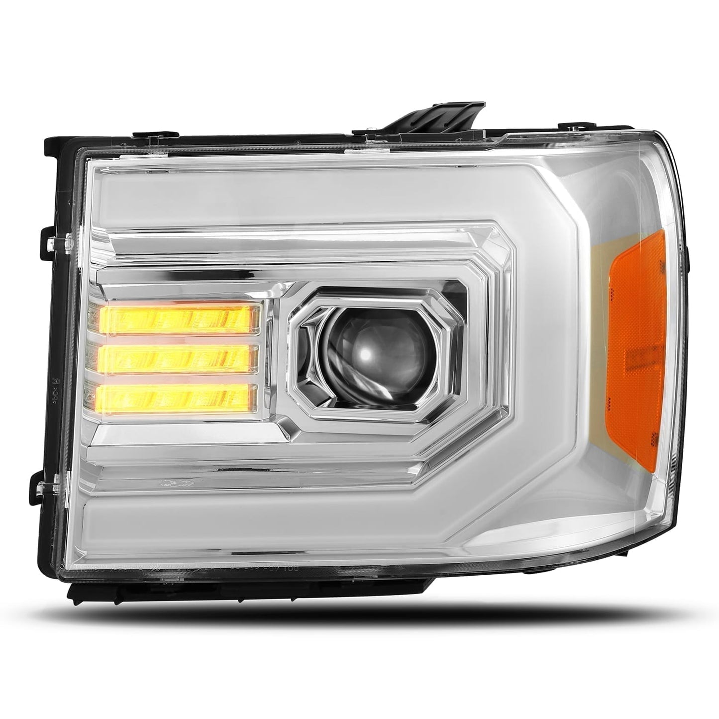 AlphaRex 07-13 GMC Sierra PRO-Series Halogen Projector Headlights Chrome