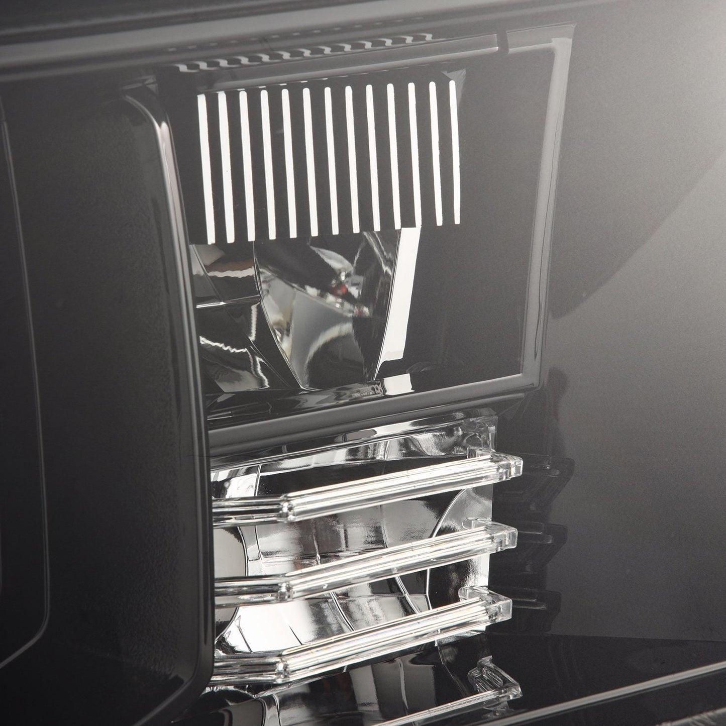 AlphaRex 07-13 Toyota Tundra/08-17 Toyota Sequoia MK II LUXX-Series LED Projector Headlights Alpha-Black (With Level Adjuster)
