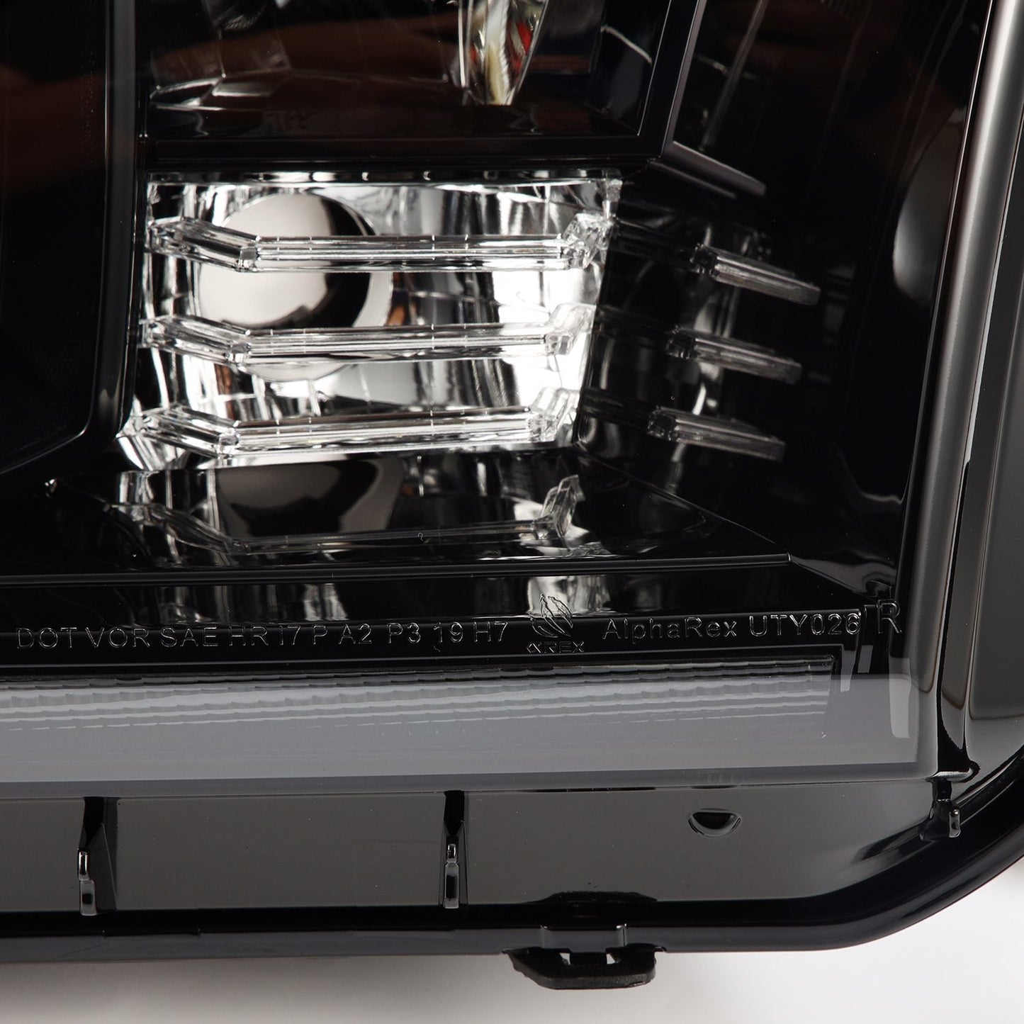 AlphaRex 07-13 Toyota Tundra/08-17 Toyota Sequoia MK II LUXX-Series LED Projector Headlights Alpha-Black (With Level Adjuster)