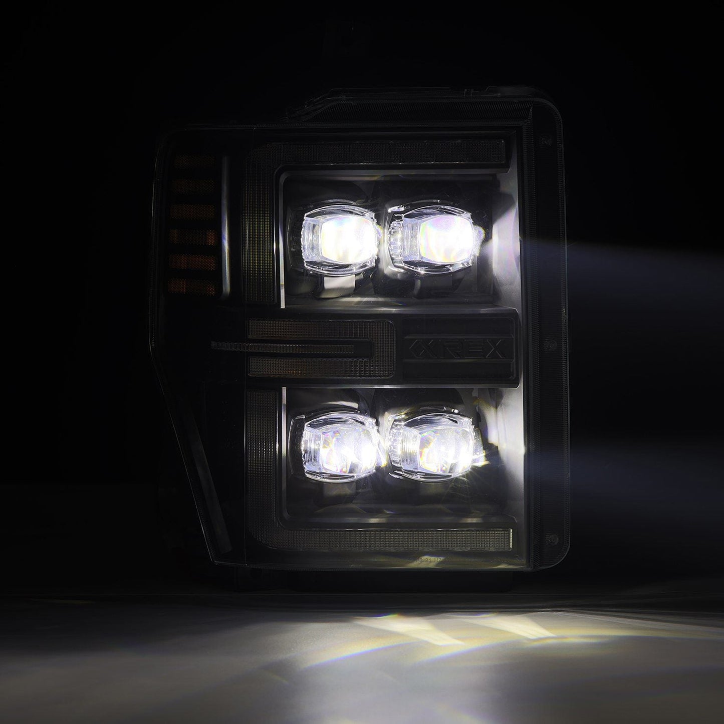AlphaRex 08-10 Ford Super Duty/Excursion NOVA-Series LED Projector Headlights Black