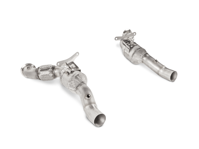 Akrapovic 16-17 Ferrari 488 GTB/488 Spyder Link Pipe Set w/ Cat (SS)