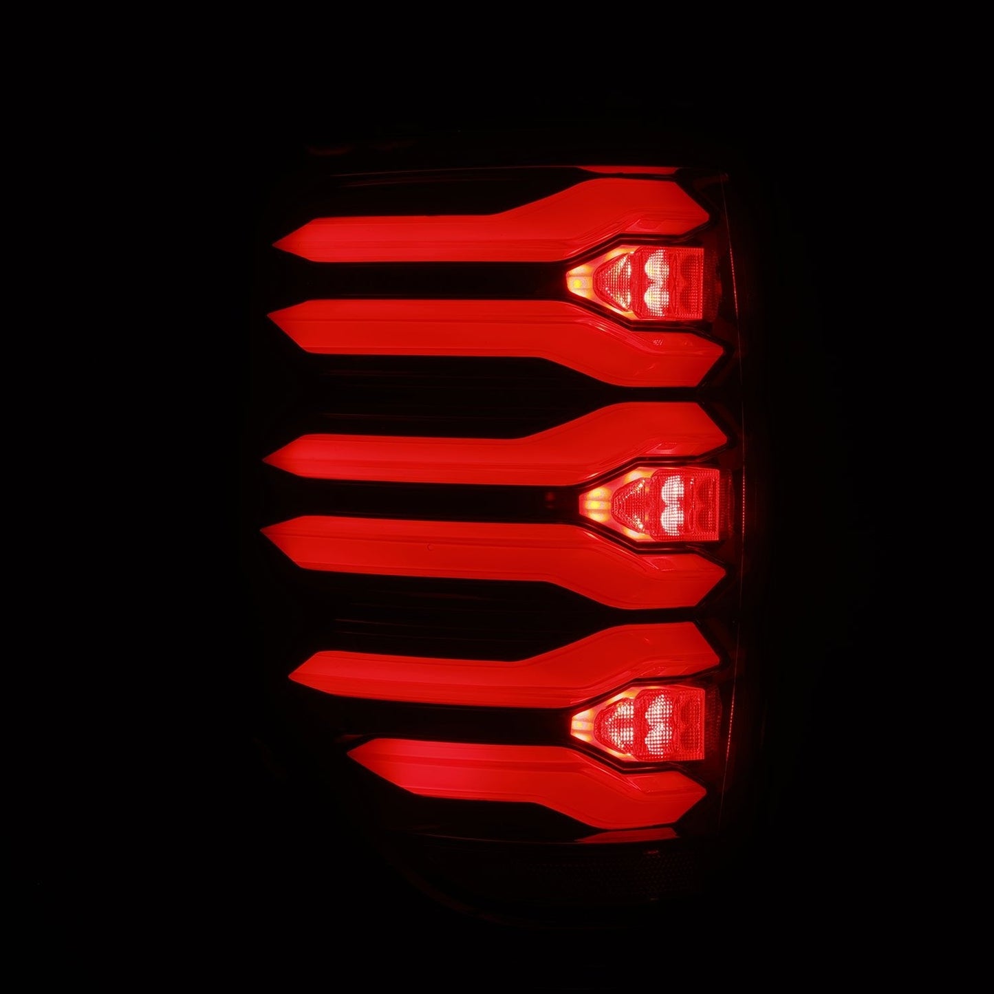 AlphaRex 09-14 Ford F150 LUXX-Series LED Tail Lights Black-Red