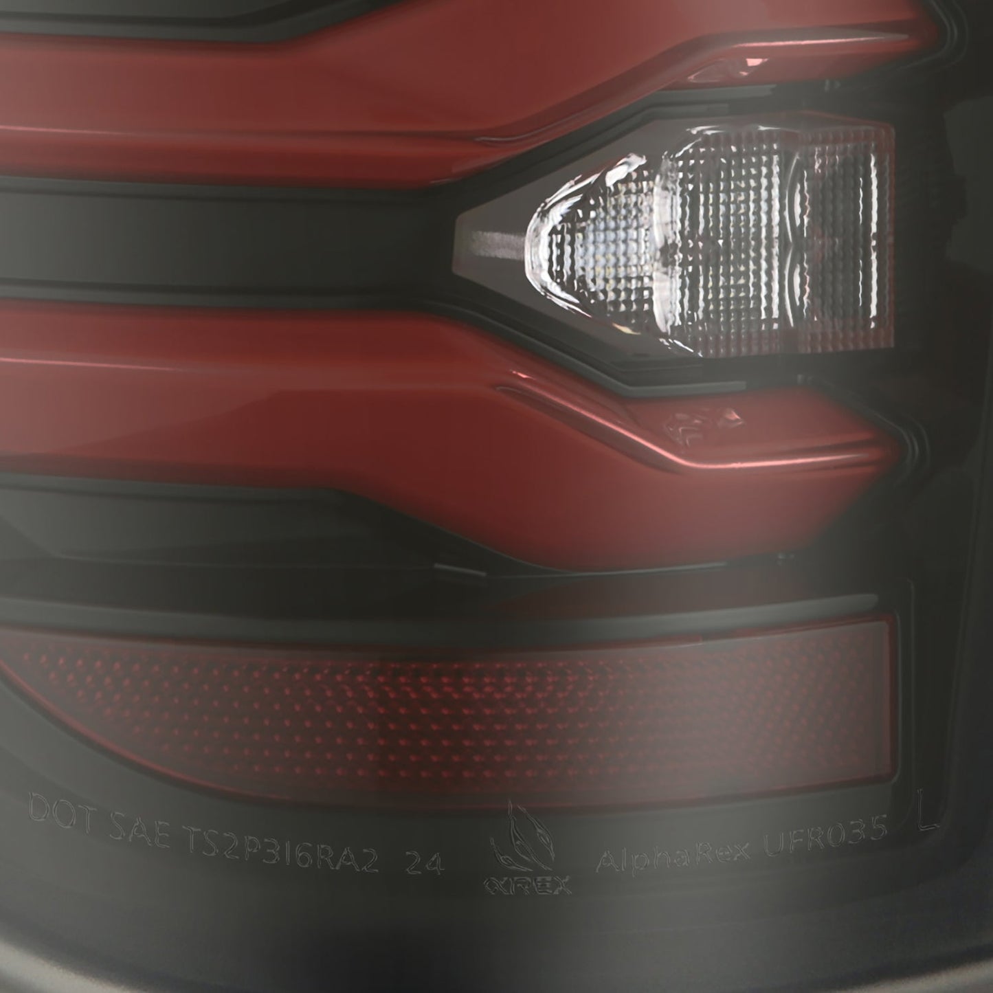 AlphaRex 09-14 Ford F150 LUXX-Series LED Tail Lights Black-Red