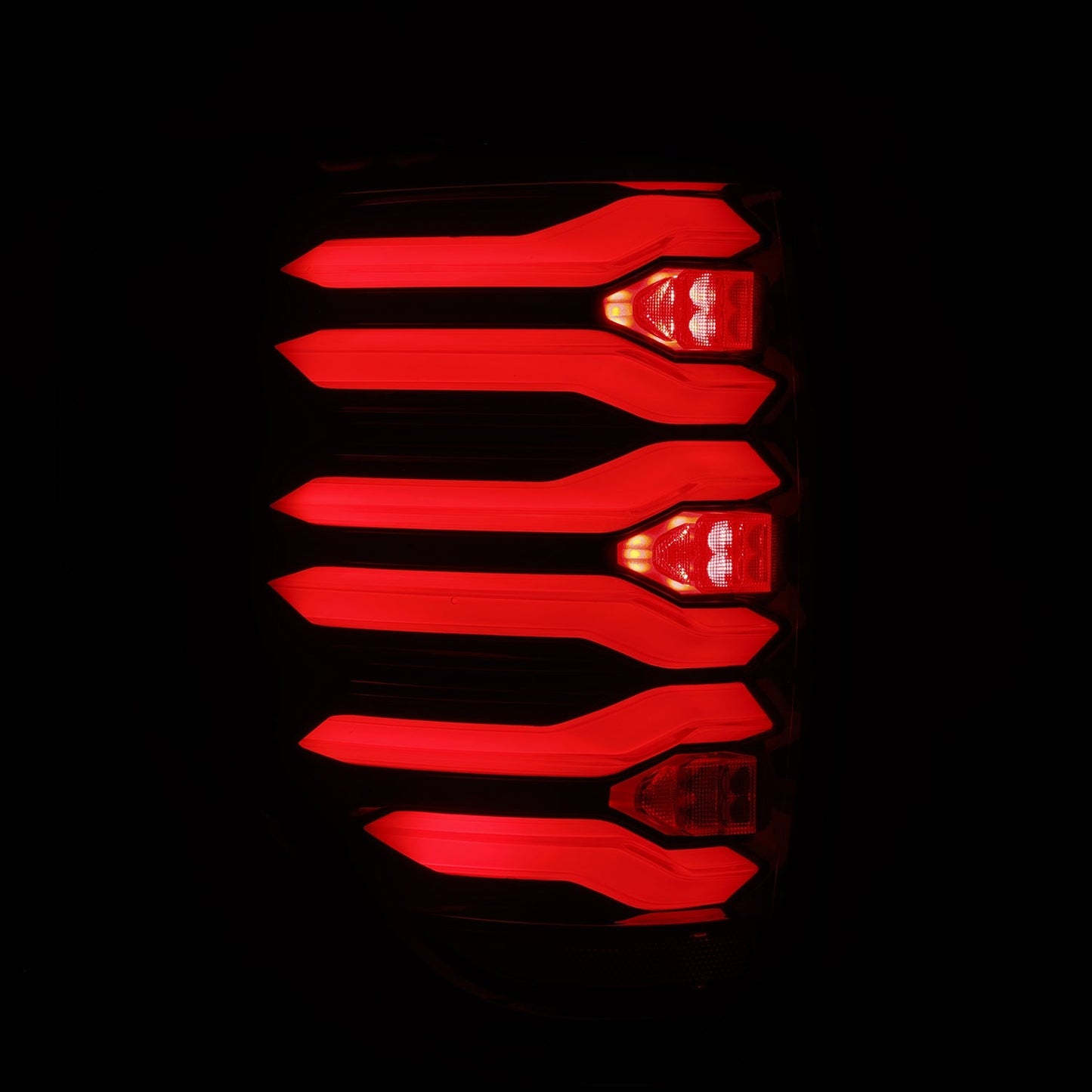 AlphaRex 09-14 Ford F150 LUXX-Series LED Tail Lights Black-Red