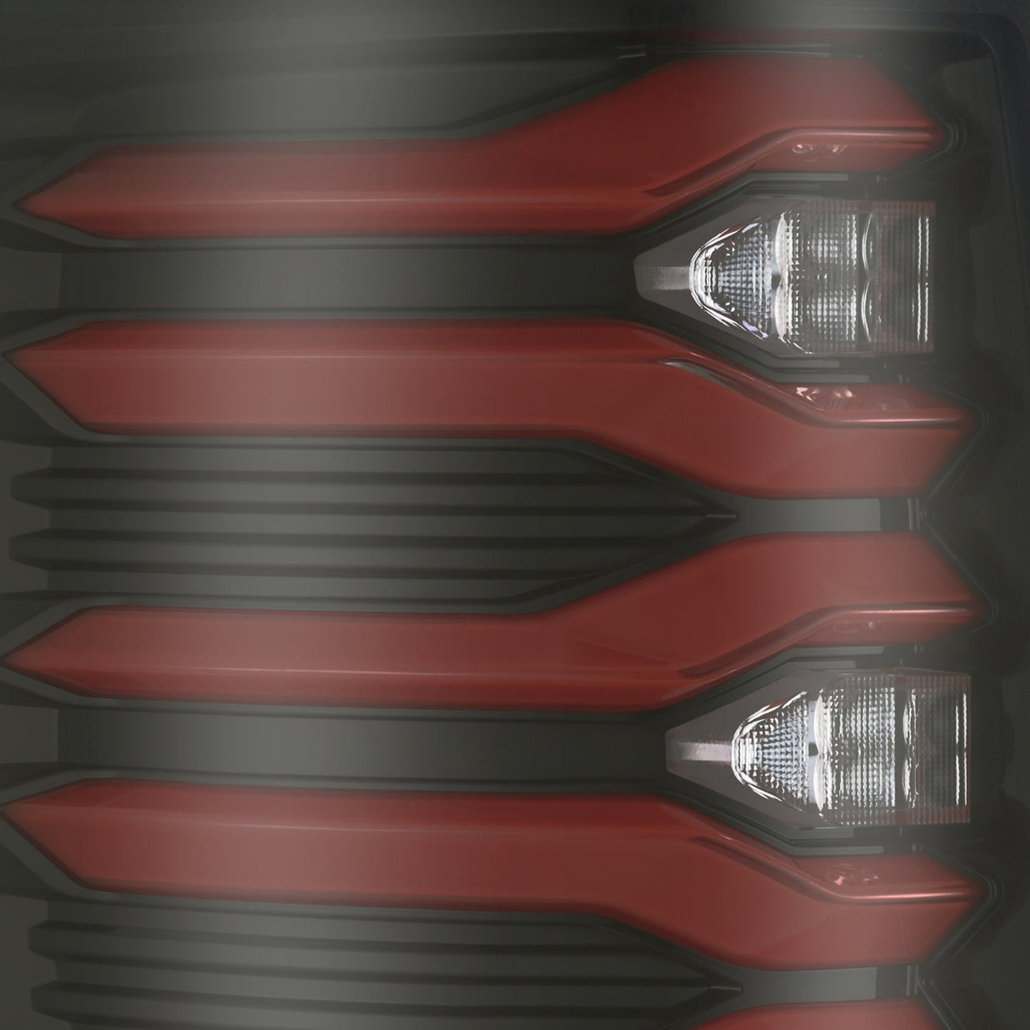AlphaRex 09-14 Ford F150 LUXX-Series LED Tail Lights Black-Red