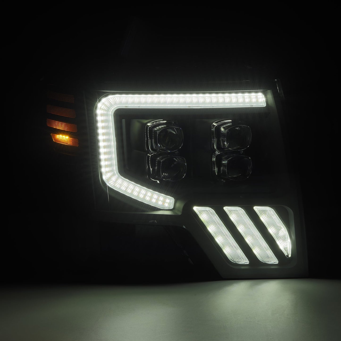 AlphaRex 09-14 Ford F150 MKII NOVA-Series LED Projector Headlights Alpha-Black