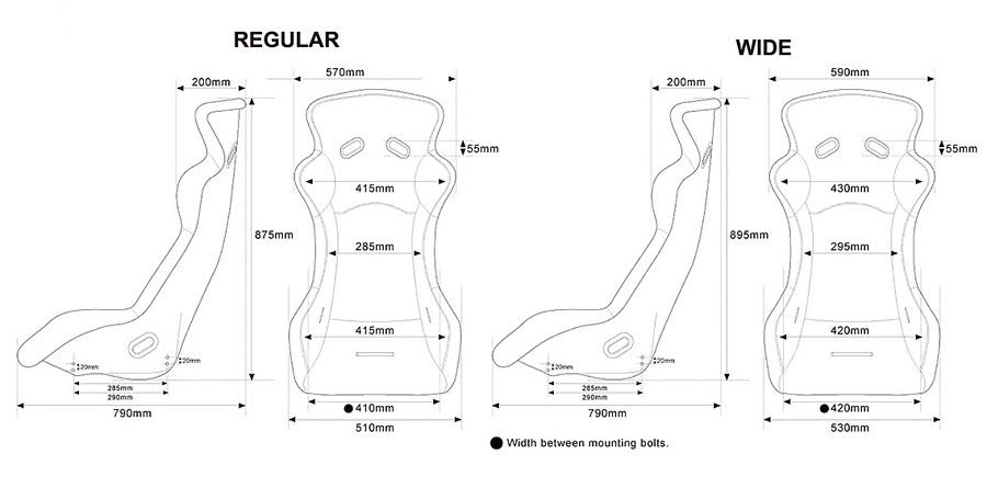 Mugen MX-A Full Bucket Seat - Wide