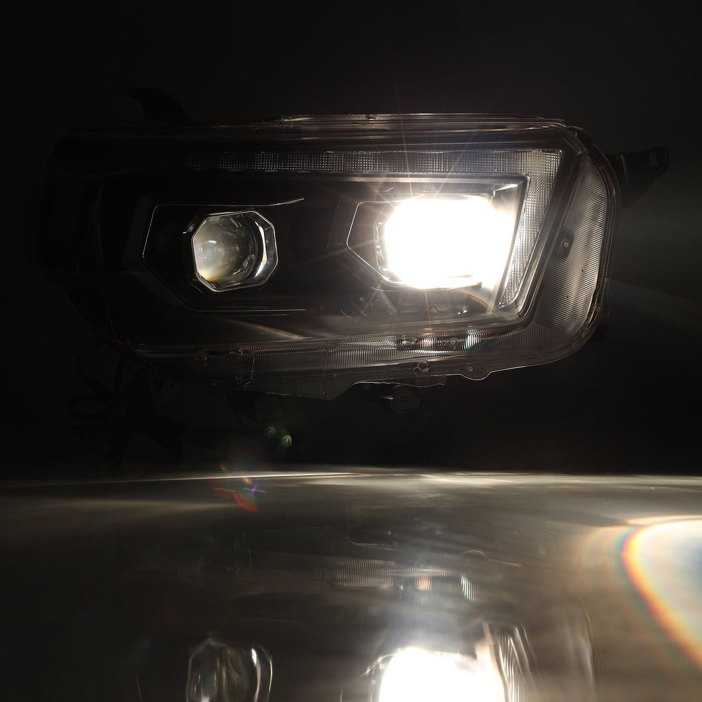 AlphaRex 10-13 Toyota 4Runner PRO-Series Halogen Projector Headlights Alpha-Black