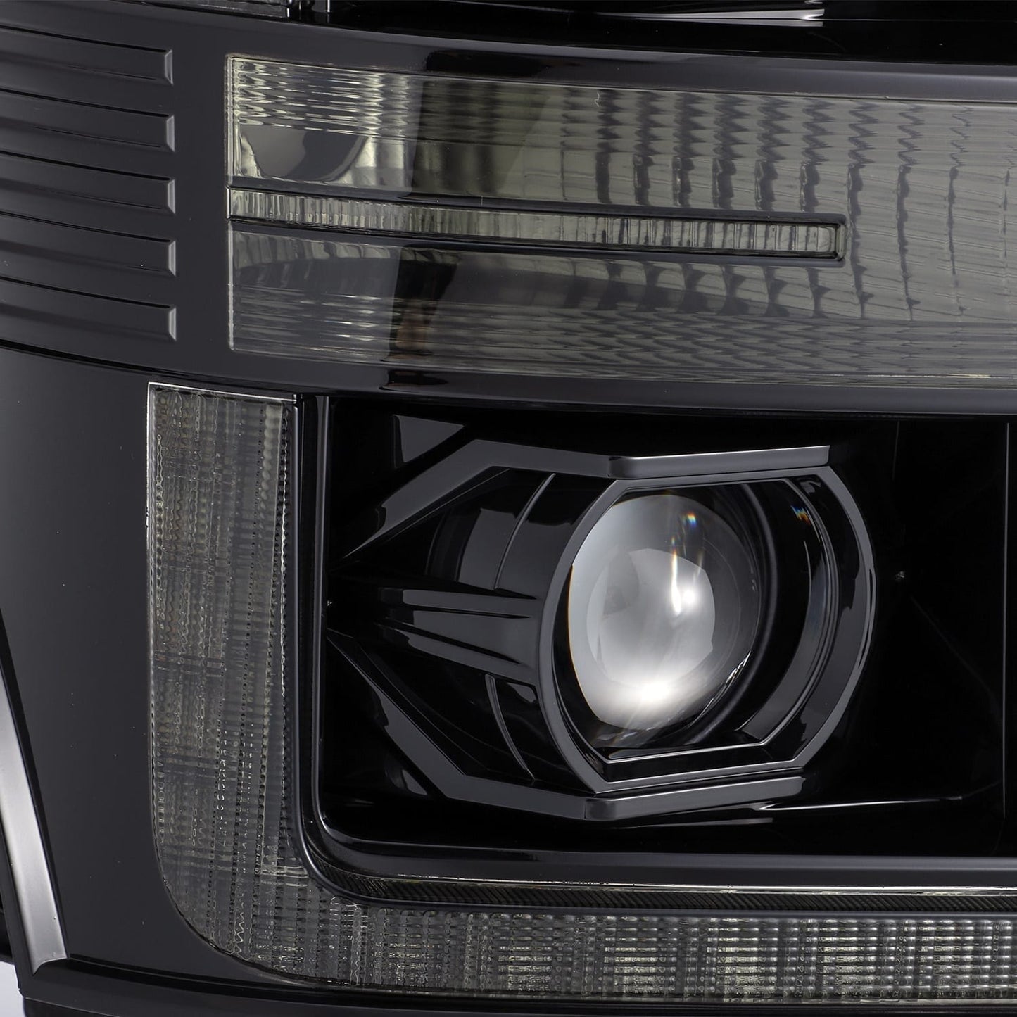 AlphaRex 11-16 Ford Super Duty LUXX-Series LED Projector Headlights Alpha-Black