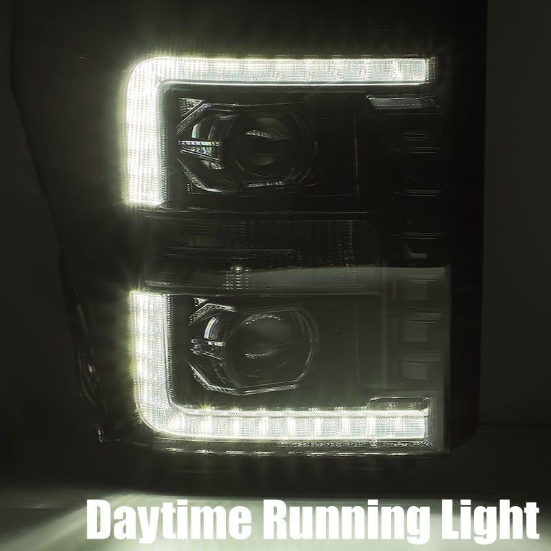 AlphaRex 11-16 Ford Super Duty LUXX-Series LED Projector Headlights Chrome