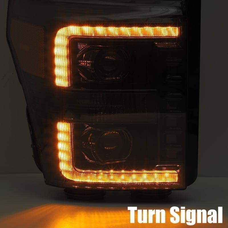 AlphaRex 11-16 Ford Super Duty LUXX-Series LED Projector Headlights Chrome