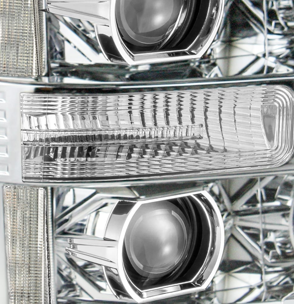 AlphaRex 11-16 Ford Super Duty LUXX-Series LED Projector Headlights Chrome