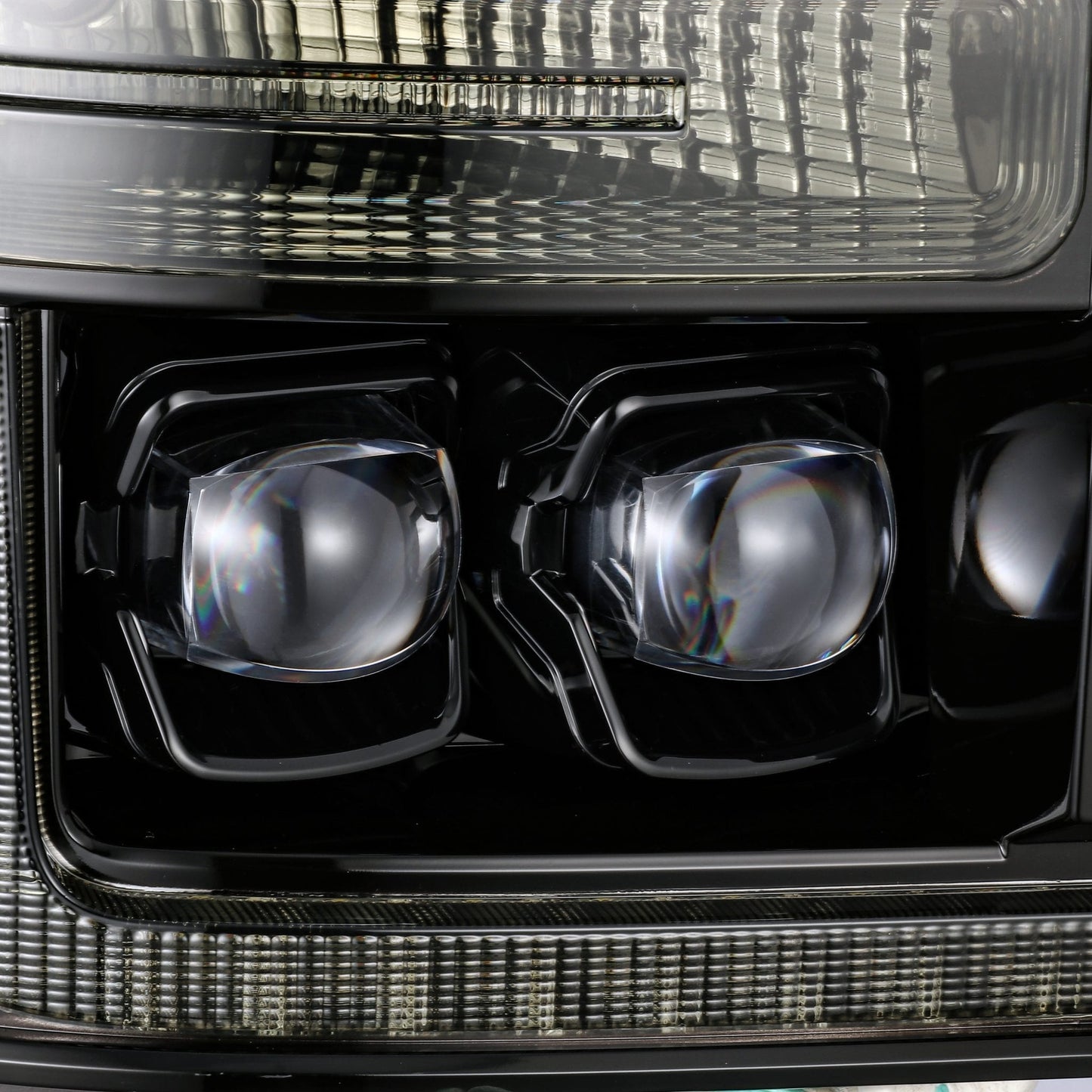 AlphaRex 11-16 Ford Super Duty NOVA-Series LED Projector Headlights Alpha-Black