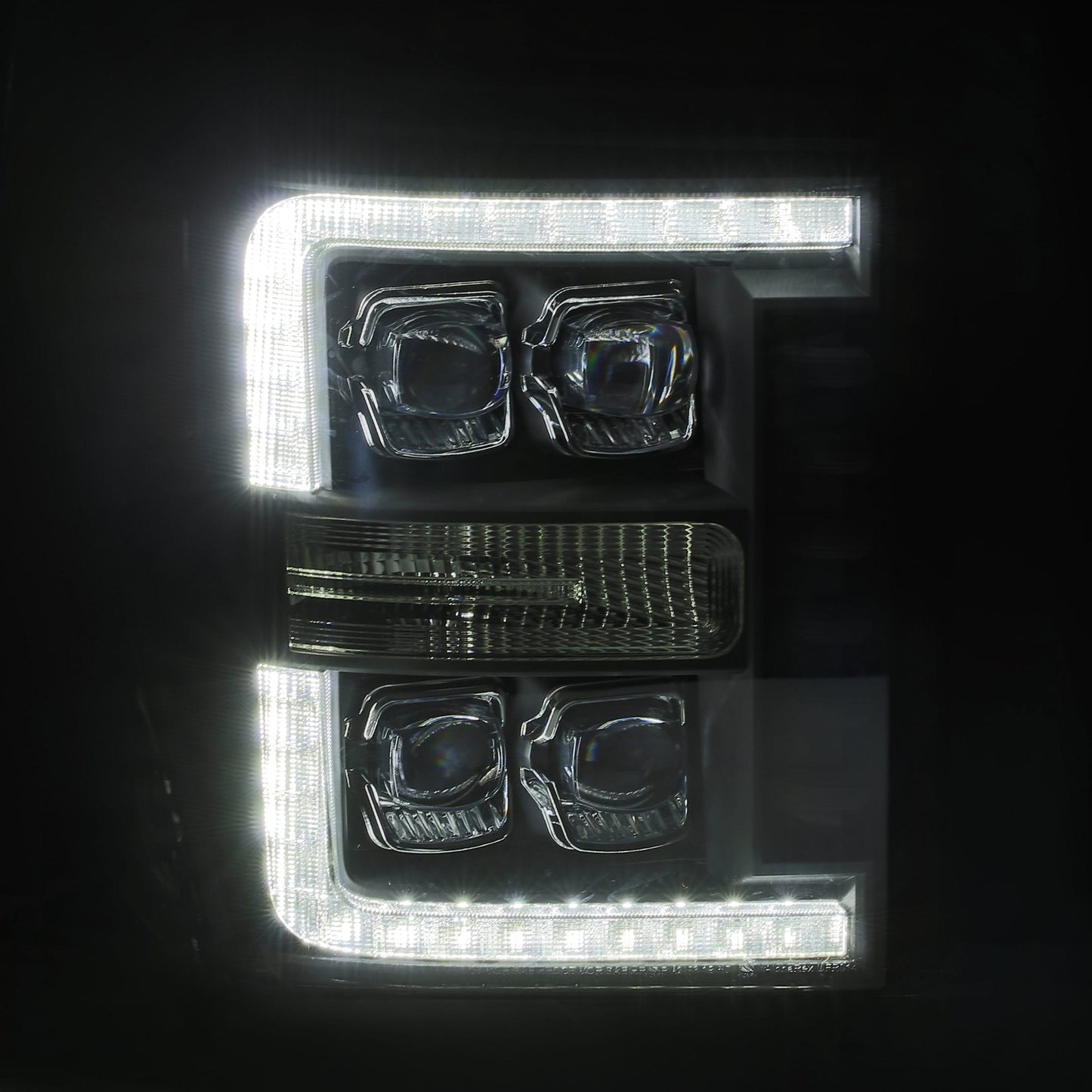 AlphaRex 11-16 Ford Super Duty NOVA-Series LED Projector Headlights Chrome