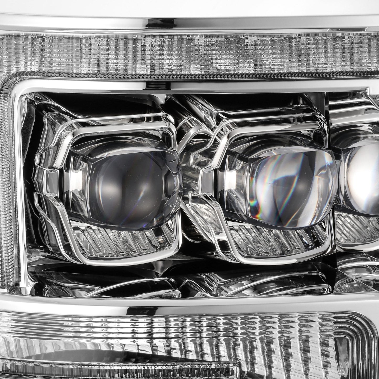 AlphaRex 11-16 Ford Super Duty NOVA-Series LED Projector Headlights Chrome