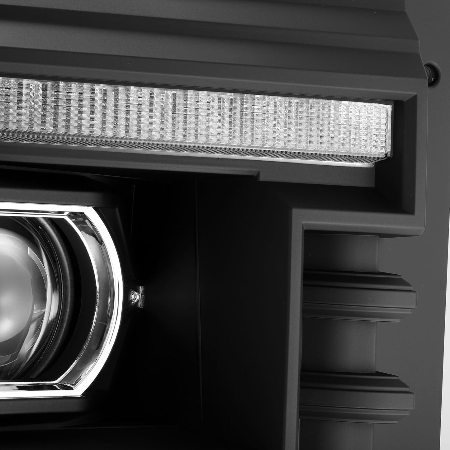 AlphaRex 11-16 Ford Super Duty PRO-Series Halogen Projector Headlights Black