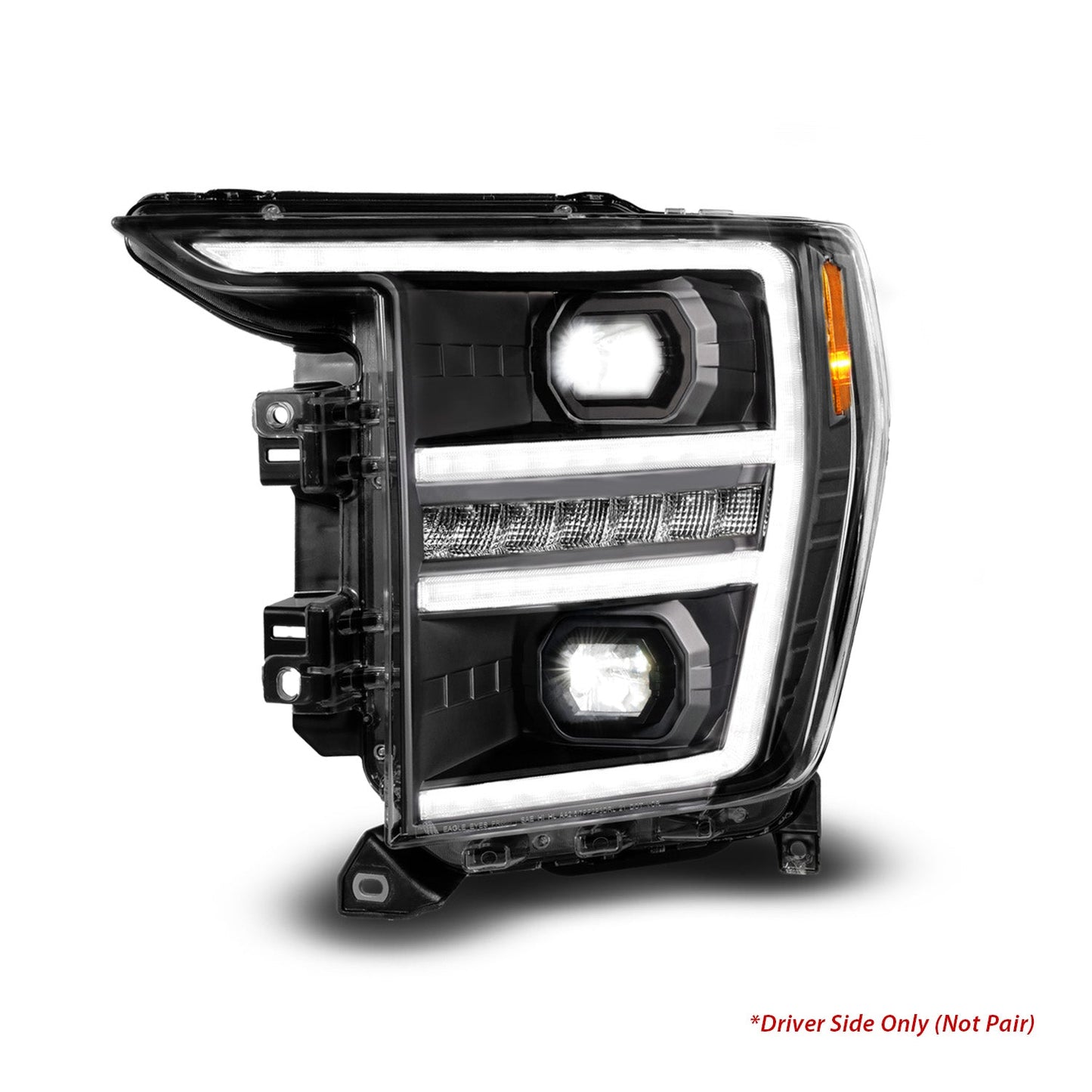 ANZO USA LED Projector Headlight w/Switchback+Sequential Black (Driver Side Only) for 21-23 Ford F150 (111594-L)