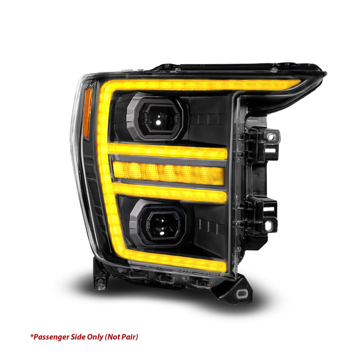 ANZO USA LED Projector Headlight w/Switchback+Sequential Black (Passenger Side Only) for 21-23 Ford F150 (111594-R)