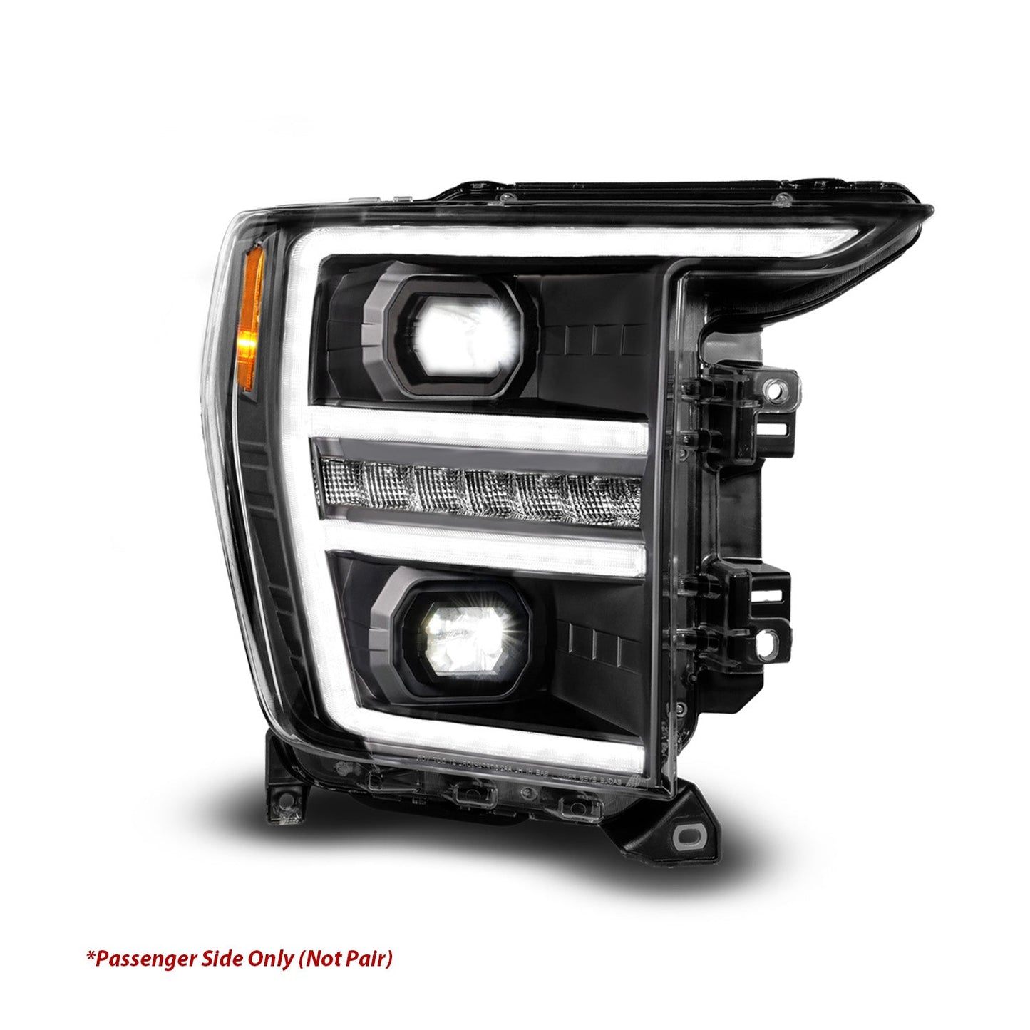 ANZO USA LED Projector Headlight w/Switchback+Sequential Black (Passenger Side Only) for 21-23 Ford F150 (111594-R)