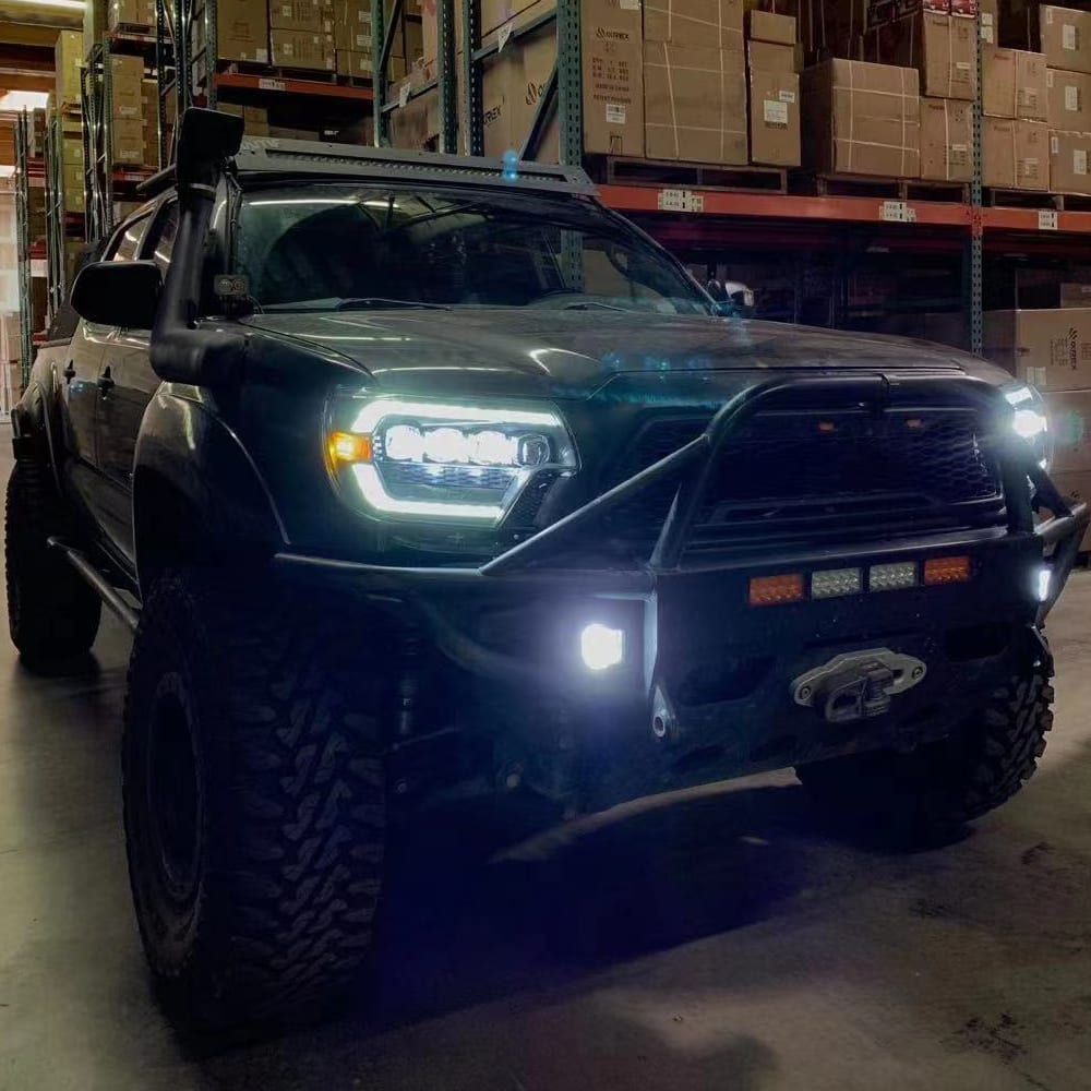 AlphaRex 12-15 Toyota Tacoma NOVA-Series LED Projector Headlights Alpha-Black