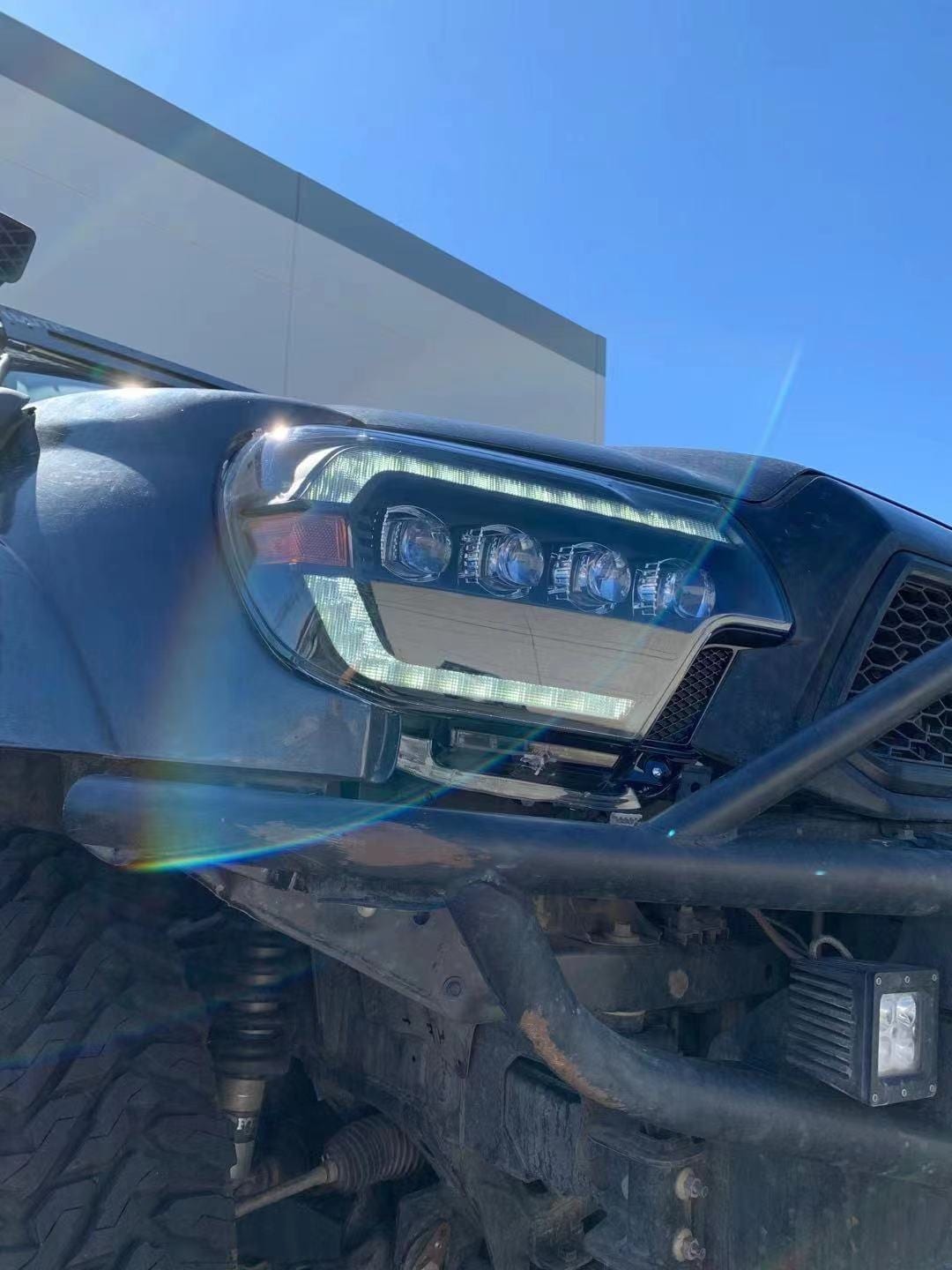 AlphaRex 12-15 Toyota Tacoma NOVA-Series LED Projector Headlights Alpha-Black