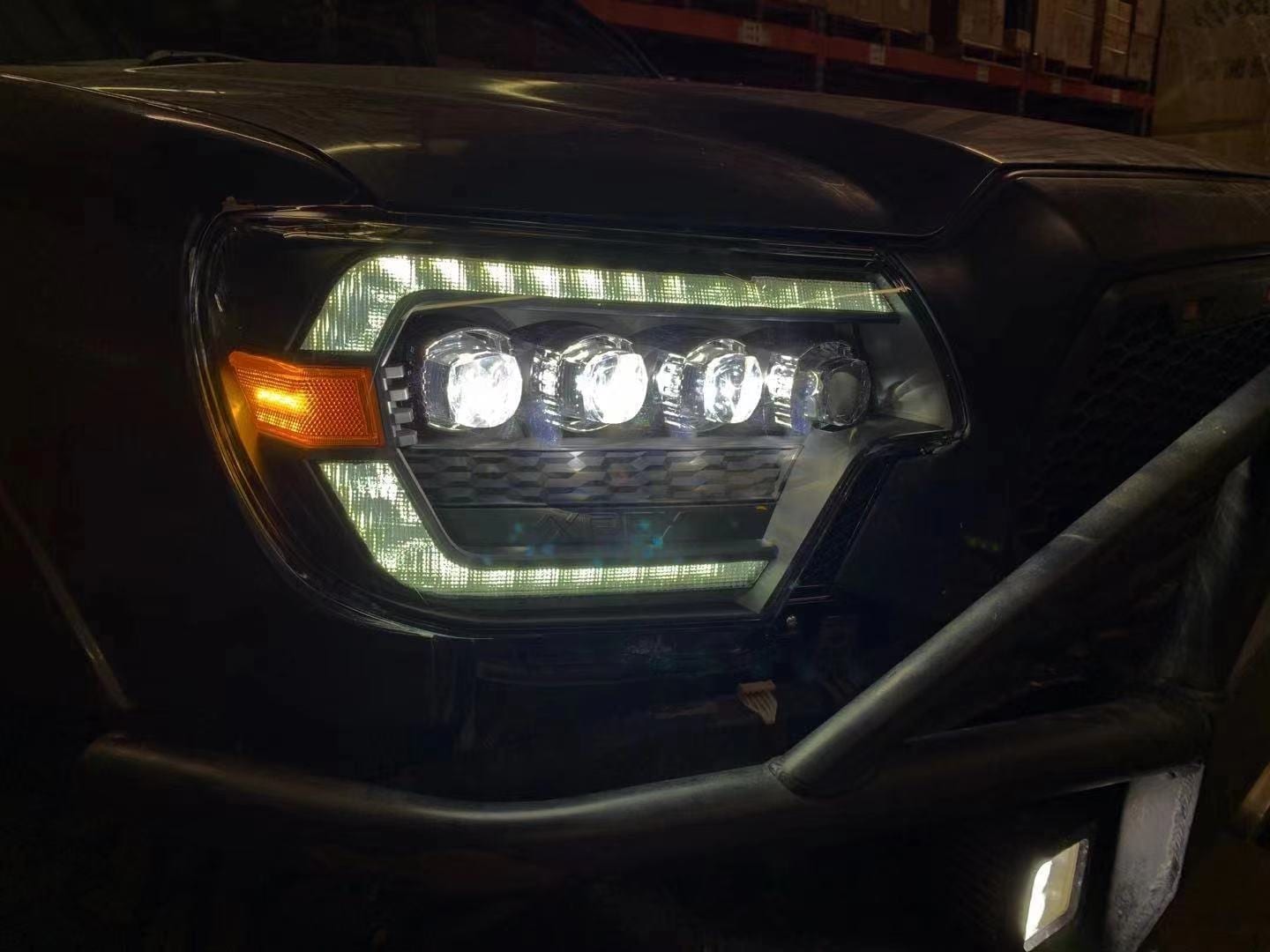 AlphaRex 12-15 Toyota Tacoma NOVA-Series LED Projector Headlights Alpha-Black