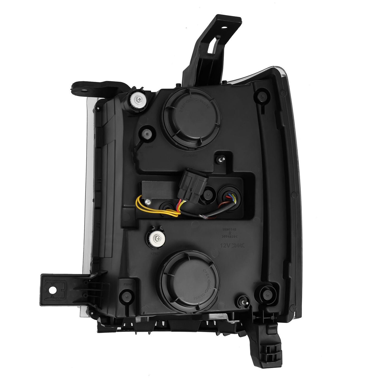 AlphaRex 14-15 Chevrolet Silverado LUXX-Series LED Projector Headlights Alpha-Black