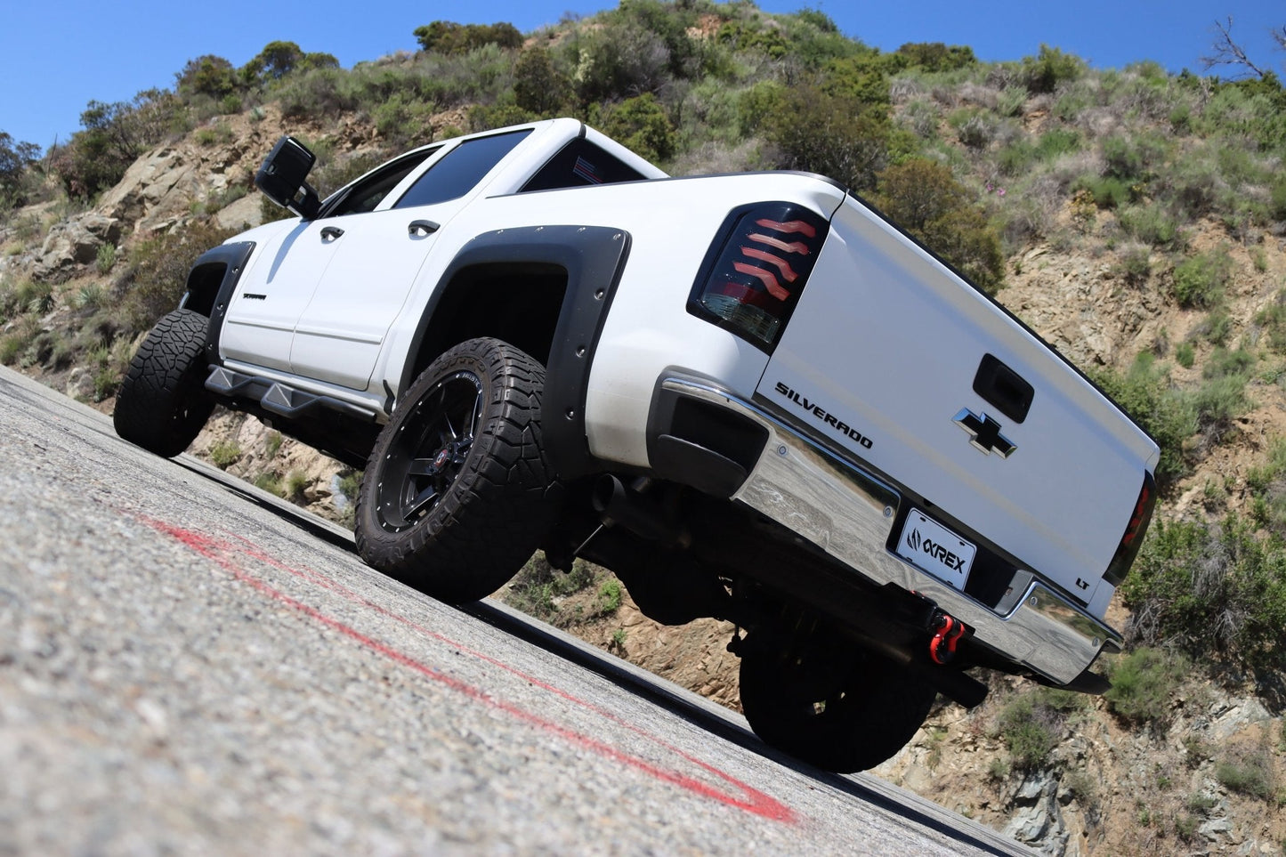 AlphaRex 14-18 Chevrolet Silverado 1500 / 15-19 Silverado 2500HD/3500HD / 15-19 GMC Sierra 3500HD Dually PRO-Series LED Tail Lights Jet Black
