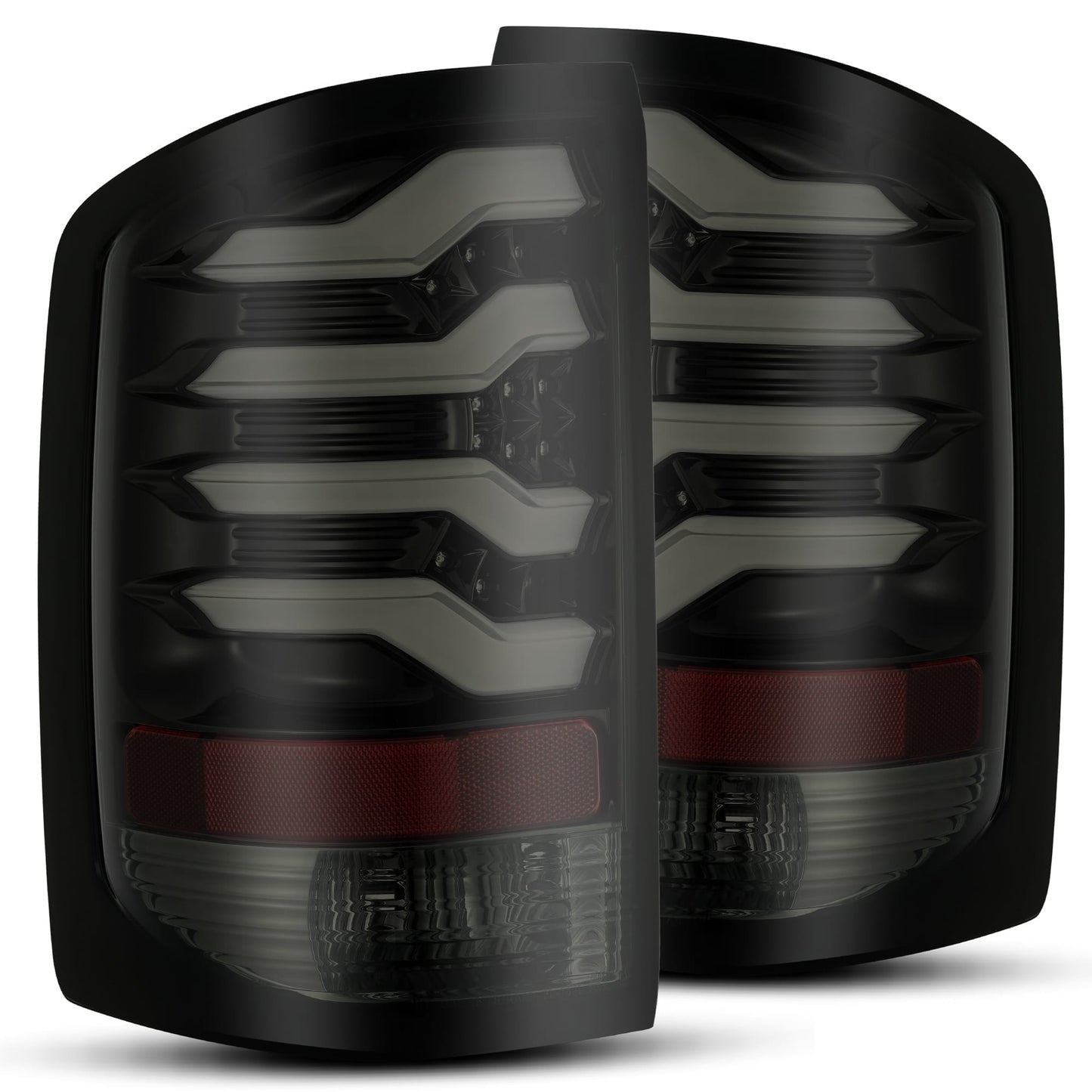 AlphaRex 14-18 GMC Sierra 1500/2500HD/3500HD PRO-Series LED Tail Lights Jet Black