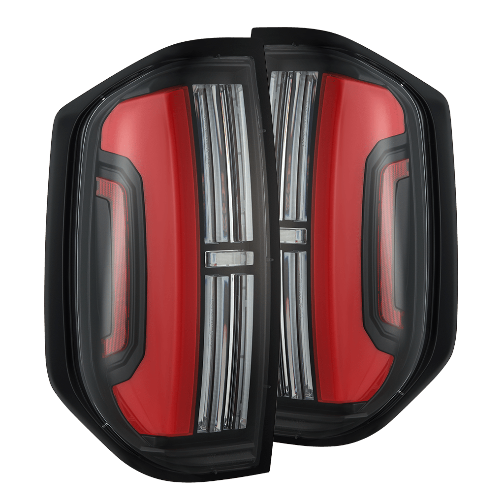 AlphaRex 14-21 Toyota Tundra NOVA-Series Prismatic LED Tail Lights Black-Red